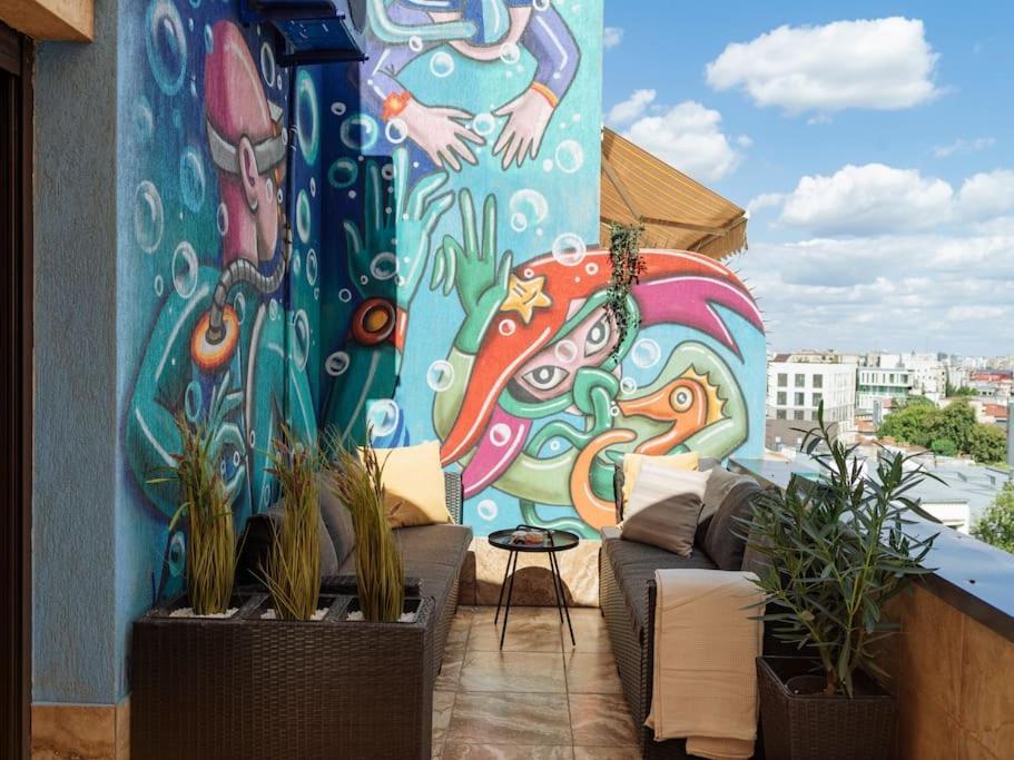 Ferienwohnung Terrasse Des Plongeurs Bukarest Exterior foto